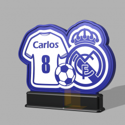 Lámpara personalizada Reál Madrid