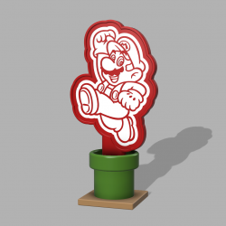 Lámpara Super Mario sobre tubería